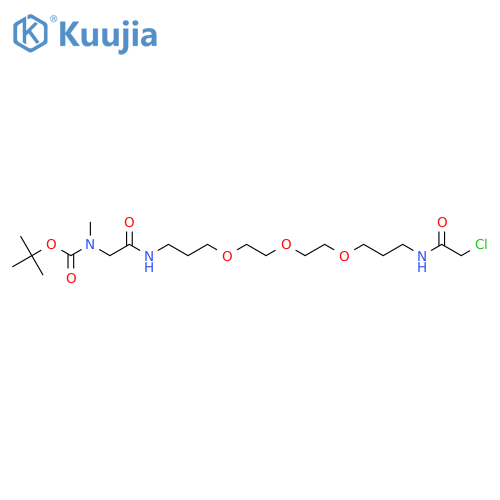 N’-(13-Chloroacetamido-4,7,10-trioxatridecanyl)-N-methyl-N-tert-butoxycarbonyl-glycinamide structure