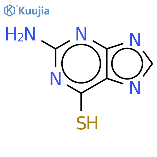 2-Amino-6-mercaptopurine-13C2,15N structure