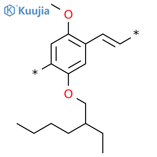 Poly[[2-[(2-ethylhexyl)oxy]-5-methoxy-1,4-phenylene]-1,2-ethenediyl] structure