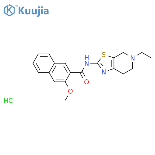 N-{5-ethyl-4H,5H,6H,7H-1,3thiazolo5,4-cpyridin-2-yl}-3-methoxynaphthalene-2-carboxamide hydrochloride structure