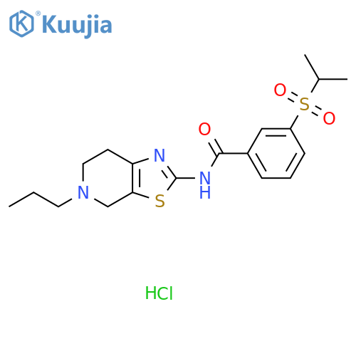 3-(propane-2-sulfonyl)-N-{5-propyl-4H,5H,6H,7H-1,3thiazolo5,4-cpyridin-2-yl}benzamide hydrochloride structure