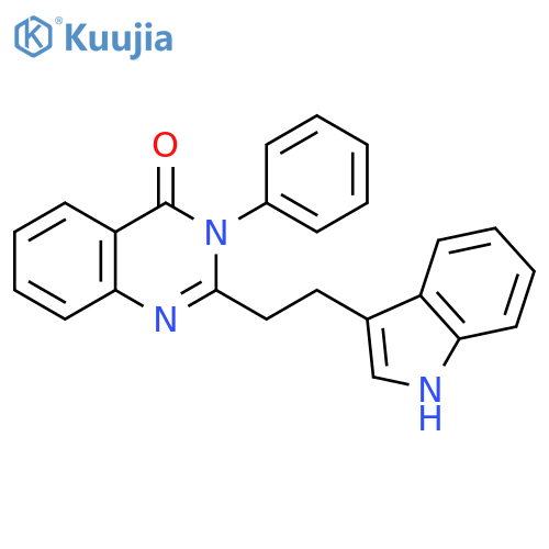 4(3H)-Quinazolinone, 2-[2-(1H-indol-3-yl)ethyl]-3-phenyl- structure