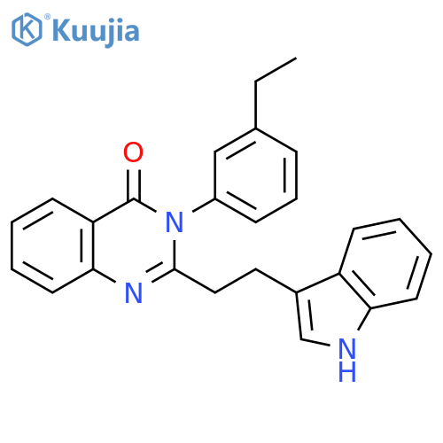 4(3H)-Quinazolinone, 3-(3-ethylphenyl)-2-[2-(1H-indol-3-yl)ethyl]- structure