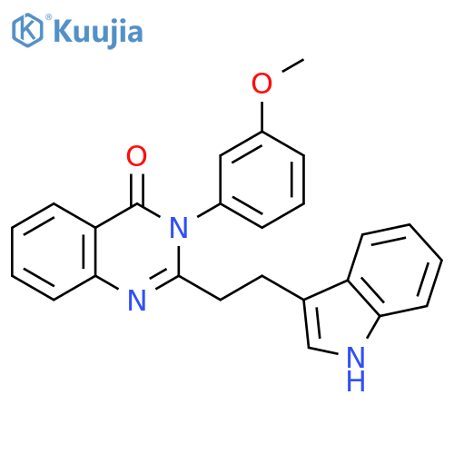 4(3H)-Quinazolinone, 2-[2-(1H-indol-3-yl)ethyl]-3-(3-methoxyphenyl)- structure