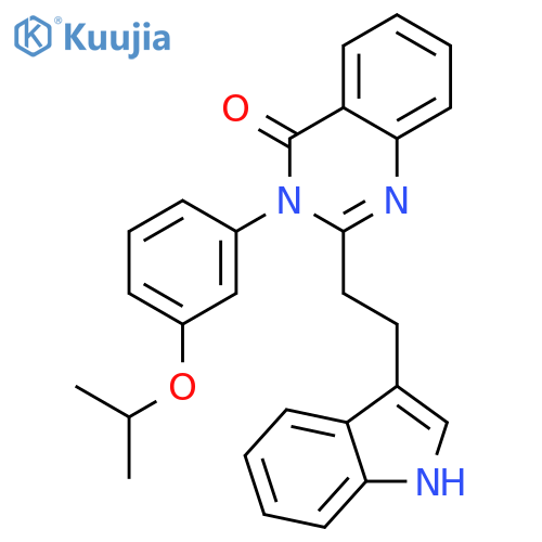2-[2-(1H-indol-3-yl)ethyl]-3-[3-(propan-2-yloxy)phenyl]quinazolin-4(3H)-one structure