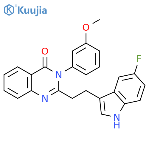 4(3H)-Quinazolinone,2-[2-(5-fluoro-1H-indol-3-yl)ethyl]-3-(3-methoxyphenyl)- structure