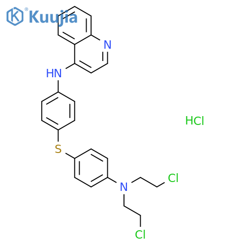 4-Quinolinamine,N-[4-[[4-[bis(2-chloroethyl)amino]phenyl]thio]phenyl]-, hydrochloride (1:1) structure
