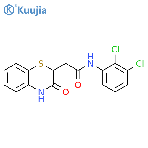 N-(2,3-dichlorophenyl)-2-(3-oxo-3,4-dihydro-2H-1,4-benzothiazin-2-yl)acetamide structure