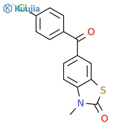 2(3H)-Benzothiazolone, 6-(4-chlorobenzoyl)-3-methyl- structure