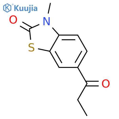2(3H)-Benzothiazolone, 3-methyl-6-(1-oxopropyl)- structure
