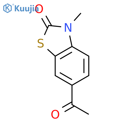 2(3H)-Benzothiazolone, 6-acetyl-3-methyl- structure