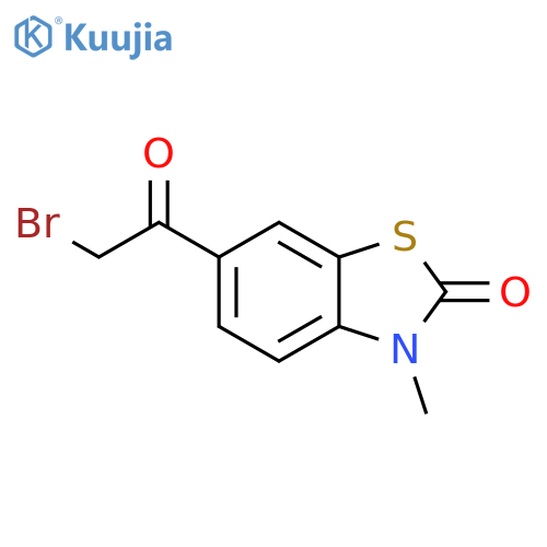 2(3H)-Benzothiazolone, 6-(bromoacetyl)-3-methyl- structure