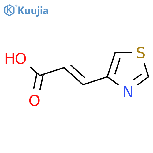 (2E)-3-(1,3-thiazol-4-yl)prop-2-enoic acid structure
