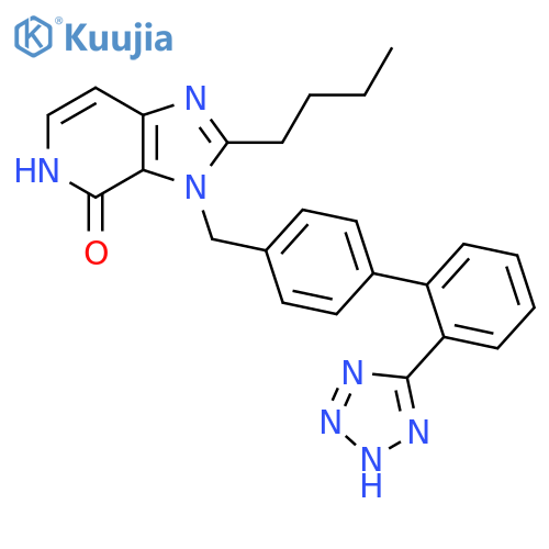 4H-Imidazo[4,5-c]pyridin-4-one, 2-butyl-3,5-dihydro-3-[[2'-(2H-tetrazol-5-yl)[1,1'-biphenyl]-4-yl]methyl]- structure