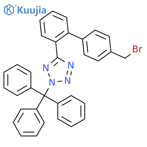 5-4’-Bromomethyl-(1,1’-biphenyl)-2-yl-2-triphenylmethyltetrazole structure