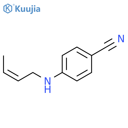 Benzonitrile, 4-[(2Z)-2-buten-1-ylamino]- structure