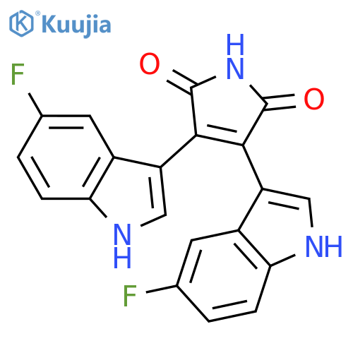 1H-Pyrrole-2,5-dione, 3,4-bis(5-fluoro-1H-indol-3-yl)- structure