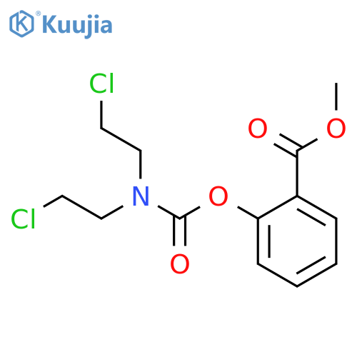 Benzoic acid, 2-[[[bis(2-chloroethyl)amino]carbonyl]oxy]-, methyl ester structure
