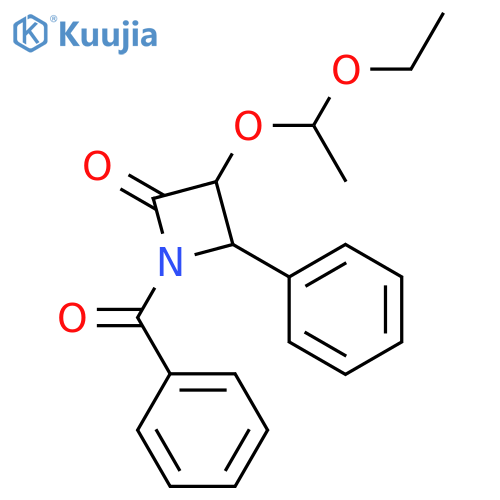 1-Benzoyl-3-(1-ethoxyethoxy)-4-phenyl-2-azetidinone structure