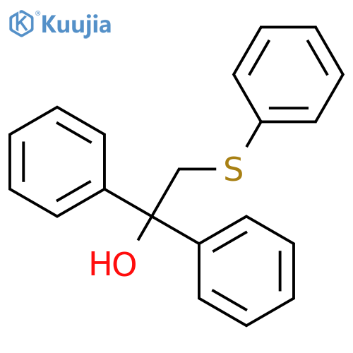 Benzenemethanol, a-phenyl-a-[(phenylthio)methyl]- structure