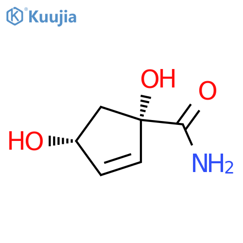 2-Cyclopentene-1-carboxamide,1,4-dihydroxy-,(1S,4R)-(9CI) structure