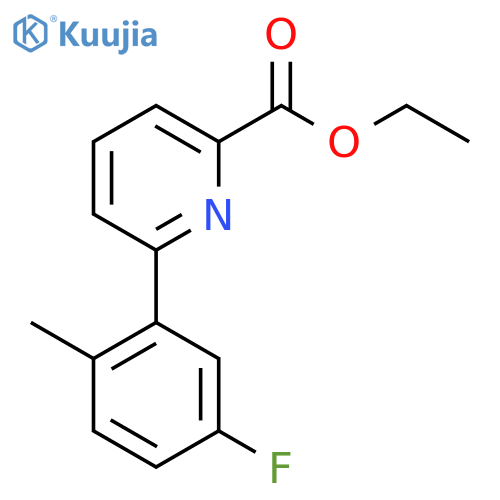 Ethyl 6-(5-fluoro-2-methylphenyl)picolinate structure