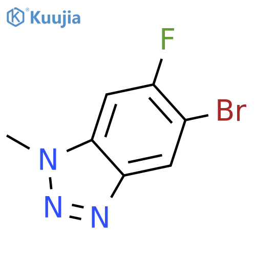5-Bromo-6-fluoro-1-methyl-1,2,3-benzotriazole structure