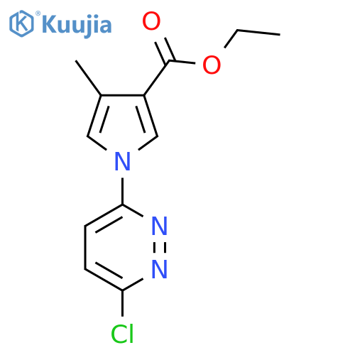 Ethyl 1-(6-chloropyridazin-3-yl)-4-methyl-1H-pyrrole-3-carboxylate structure
