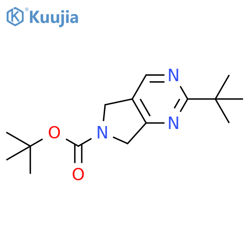 2-tert-butyl-5,7-dihydro-pyrrolo3,4-dpyrimidine-6-carboxylic acid tert-butyl ester structure