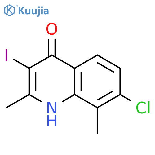 7-Chloro-2,8-dimethyl-4-hydroxy-3-iodoquinoline structure