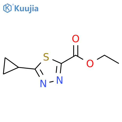 ethyl 5-cyclopropyl-1,3,4-thiadiazole-2-carboxylate structure