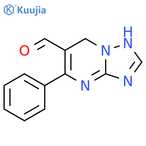 5-phenyl-4H,7H-1,2,4triazolo1,5-apyrimidine-6-carbaldehyde structure