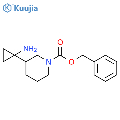 benzyl 3-(1-aminocyclopropyl)piperidine-1-carboxylate structure