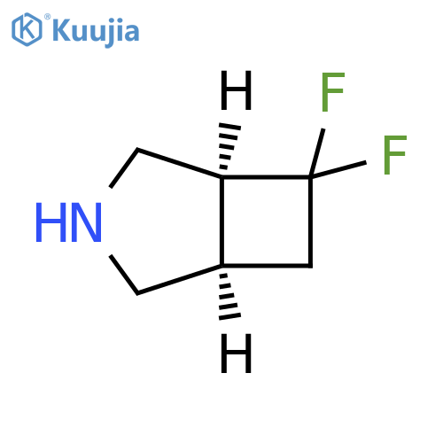 CIS-6,6-DIFLUORO-3-AZABICYCLO[3.2.0]HEPTANE structure