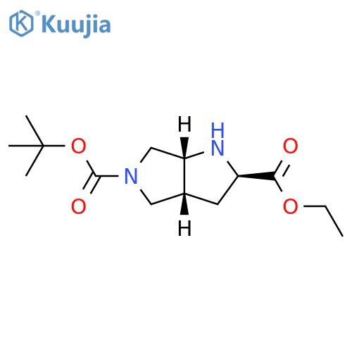 Racemic-(2S,3aS,6aS)-5-tert-butyl 2-ethyl hexahydropyrrolo[3,4-b]pyrrole-2,5(1H)-dicarboxylate structure