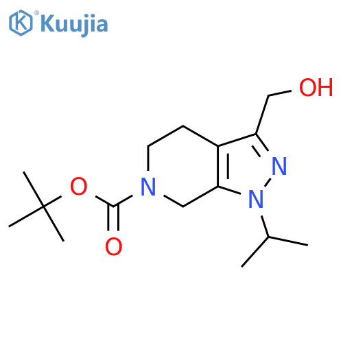 tert-butyl 3-(hydroxymethyl)-1-isopropyl-4,5-dihydro-1H-pyrazolo3,4-cpyridine-6(7H)-carboxylate structure