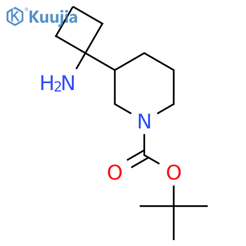 tert-butyl 3-(1-aminocyclobutyl)piperidine-1-carboxylate structure