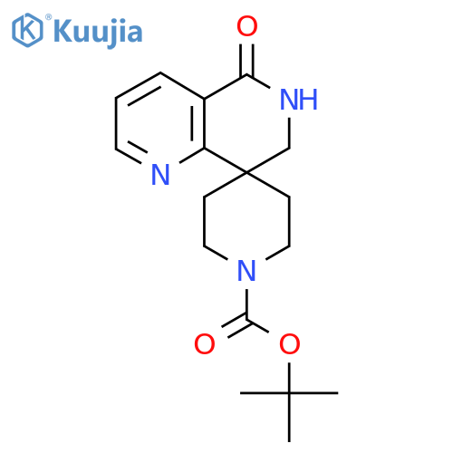tert-butyl 5'-oxo-6',7'-dihydro-5'H-spiro[piperidine-4,8'-[1,6]naphthyridine]-1-carboxylate structure