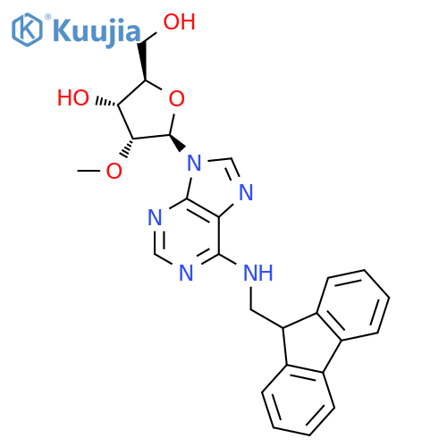 Adenosine, N-(9H-fluoren-9-ylmethyl)-2'-O-methyl- structure