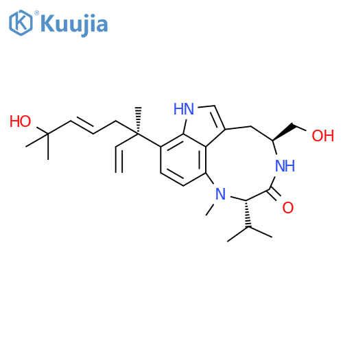 3H-Pyrrolo[4,3,2-gh]-1,4-benzodiazonin-3-one,9-[(1R)-1-ethenyl-5-hydroxy-1,5-dimethyl-3-hexenyl]-1,2,4,5,6,8-hexahydro-5-(hydroxymethyl)-1-methyl-2-(1-methylethyl)-,(2S,5S)- (9CI) structure
