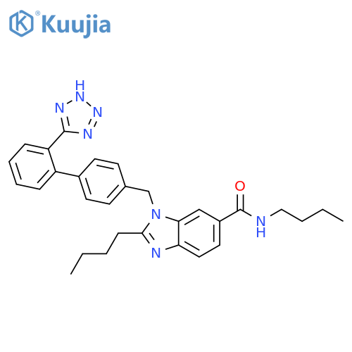 1H-Benzimidazole-6-carboxamide,N,2-dibutyl-1-[[2'-(1H-tetrazol-5-yl)[1,1'-biphenyl]-4-yl]methyl]- structure
