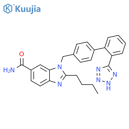 1H-Benzimidazole-6-carboxamide,2-butyl-1-[[2'-(1H-tetrazol-5-yl)[1,1'-biphenyl]-4-yl]methyl]- structure