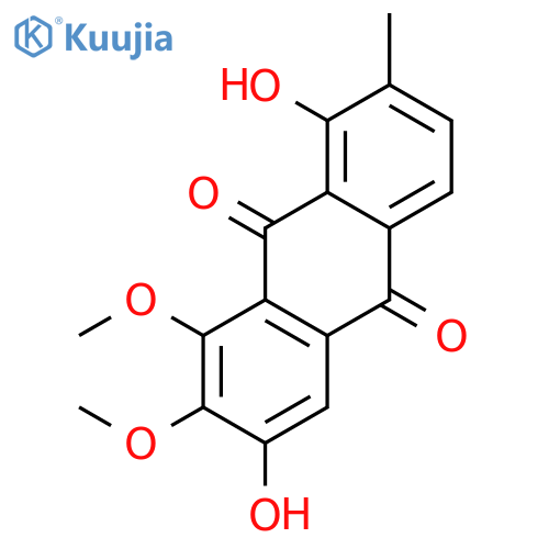 9,10-Anthracenedione,3,8-dihydroxy-1,2-dimethoxy-7-methyl- structure