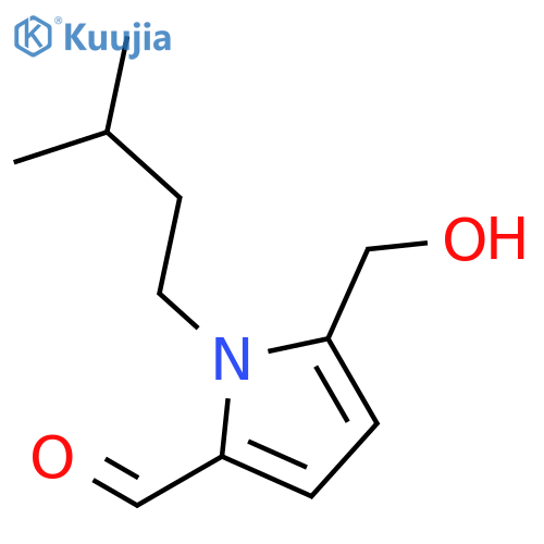 1H-Pyrrole-2-carboxaldehyde,5-(hydroxymethyl)-1-(3-methylbutyl)- structure