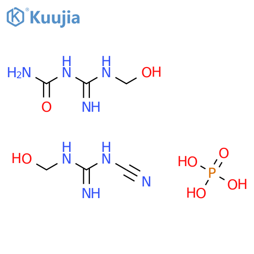 Urea, [[(hydroxymethyl)amino]iminomethyl]-, phosphate (1:1) (salt), mixt. with N-cyano-N'-(hydroxymethyl)guanidine (9CI) structure