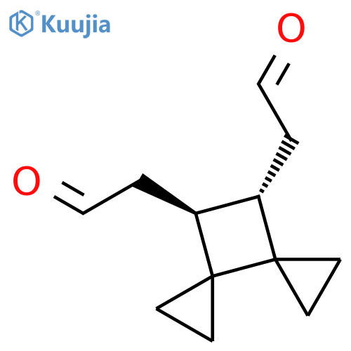 Dispiro[2.0.2.2]octane-7,8-diacetaldehyde, trans- structure
