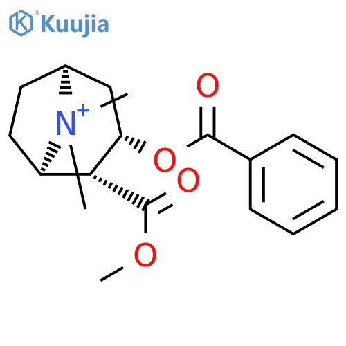 8-Azoniabicyclo[3.2.1]octane, 3-(benzoyloxy)-2-(methoxycarbonyl)-8,8-dimethyl-, [1R-(exo,exo)]- (9CI) structure