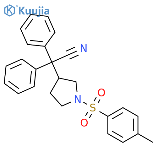 (3S)-1-Tosyl-a,a-diphenyl-3-pyrrolidineacetonitrile structure