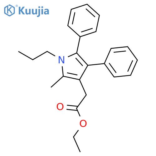 1H-Pyrrole-3-acetic acid, 2-methyl-4,5-diphenyl-1-propyl-, ethyl ester structure