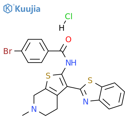 N-3-(1,3-benzothiazol-2-yl)-6-methyl-4H,5H,6H,7H-thieno2,3-cpyridin-2-yl-4-bromobenzamide hydrochloride structure